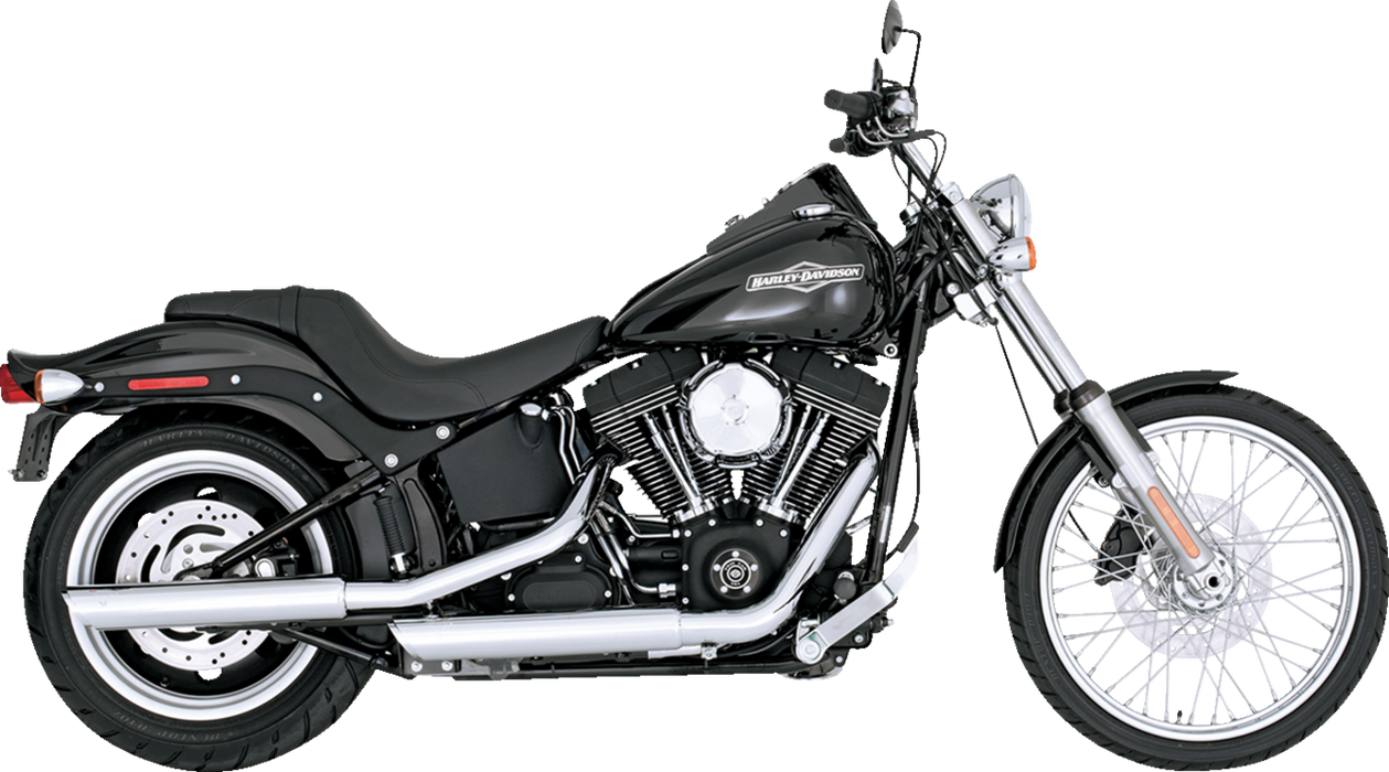 VANCE & HINES 3" Twin Slash Slip-On Muffler - Chrome - Harley-Davidson 2007-2009 - 16834