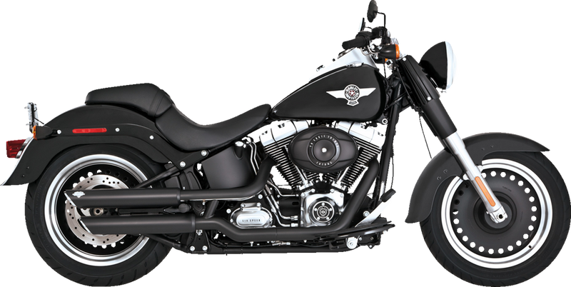 VANCE & HINES Twin Slash 3" Slip-On Mufflers - Black - FL '07-'09 - 46844