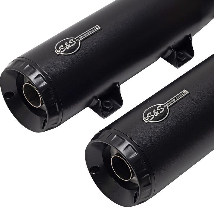 S&S CYCLE Grand National Slip-On Mufflers -  Indian Scout- Black - 4110-266-R