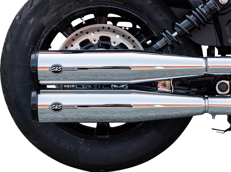 S&S CYCLE Grand National Slip-On Mufflers - Indian Scout - Chrome - 4110-156-R - PartsOutlet.com.au