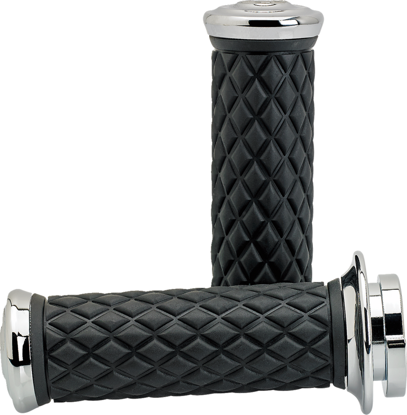 BILTWELL Grips - Alumicore - TBW - Chrome 6608-105-01 - PartsOutlet.com.au