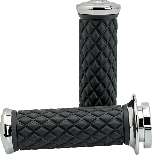 BILTWELL Grips - Alumicore - TBW - Chrome 6608-105-01 - PartsOutlet.com.au