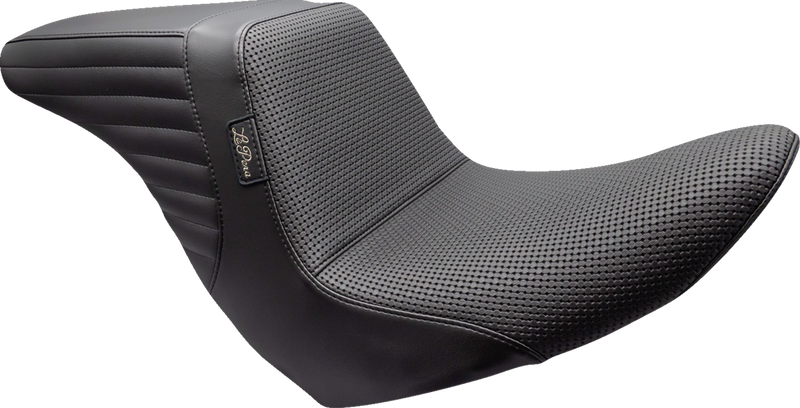 LE PERA Kickflip Up Front Seat - Basketweave - Black - Lowrider/Sport Glide FL/FX '18-'23 LYRU-590BW - PartsOutlet.com.au