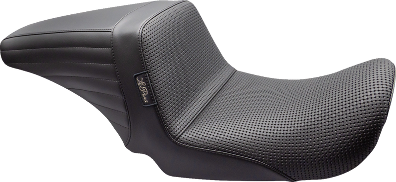 LE PERA Kickflip Up Front Seat - Basketweave - Black - Dyna '06-'17 LKU-591BW - PartsOutlet.com.au