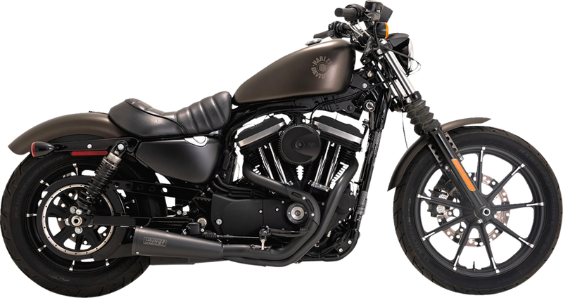 VANCE & HINES 2-into-1 Upsweep Exhaust System - Stainless Steel - Black - '14-'22 XL - 47328 - PartsOutlet.com.au