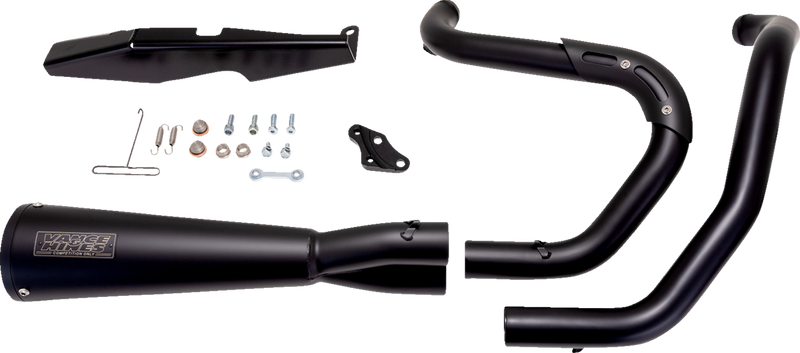 VANCE & HINES 2-into-1 Upsweep Exhaust System - Stainless Steel - Black - '14-'22 XL - 47328 - PartsOutlet.com.au