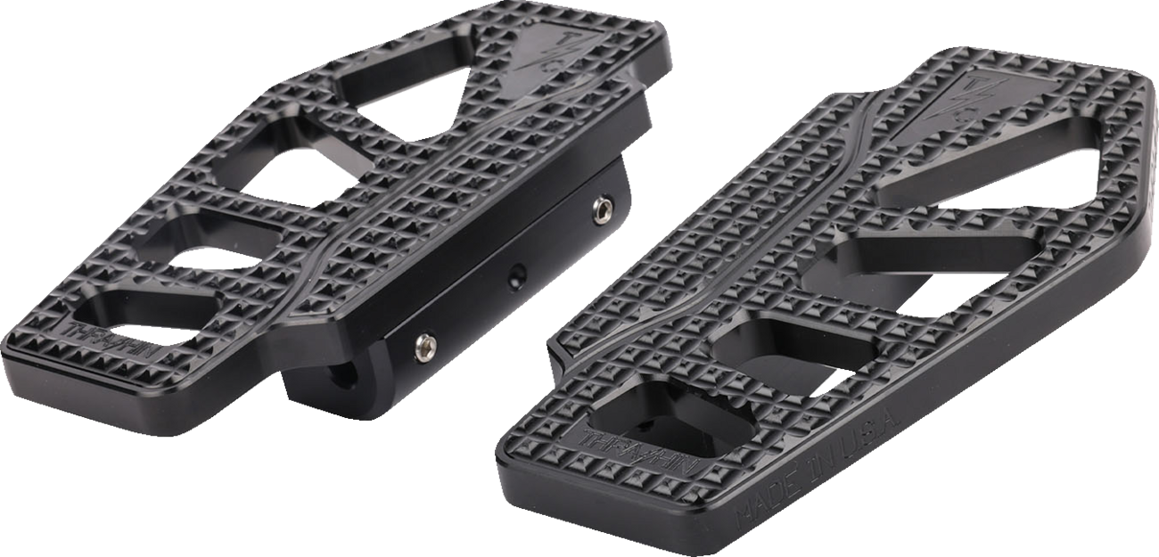 THRASHIN SUPPLY CO. Apex Floorboards - Passenger - Black - Harley-Davidson 1986-2022 - TSC-2217-1-BR