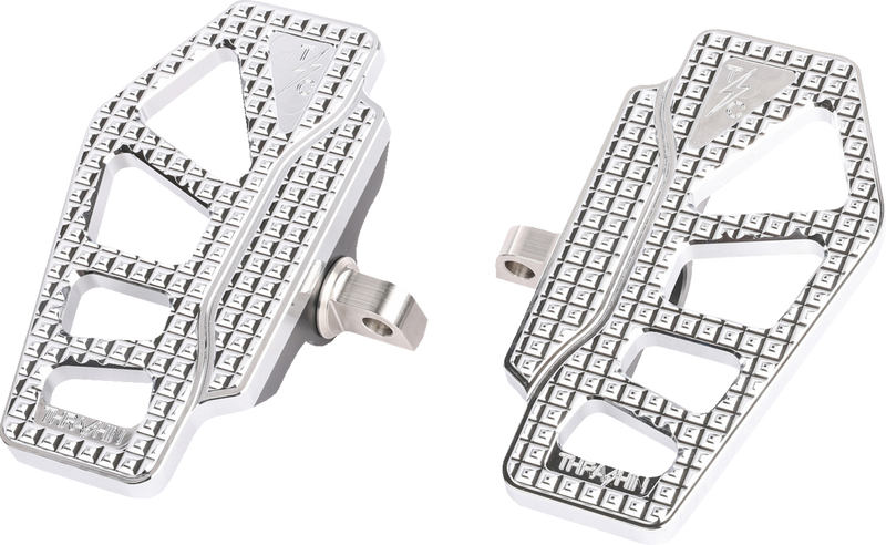 THRASHIN SUPPLY CO. Apex Mini Floorboards - Chrome - Male Mount - TSC-2217-3-D - PartsOutlet.com.au