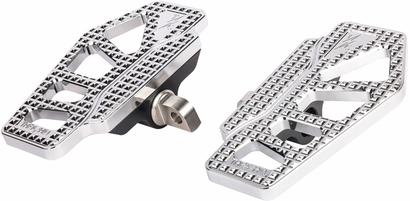 THRASHIN SUPPLY CO. Apex Mini Floorboards - Chrome - Male Mount - TSC-2217-3-D - PartsOutlet.com.au