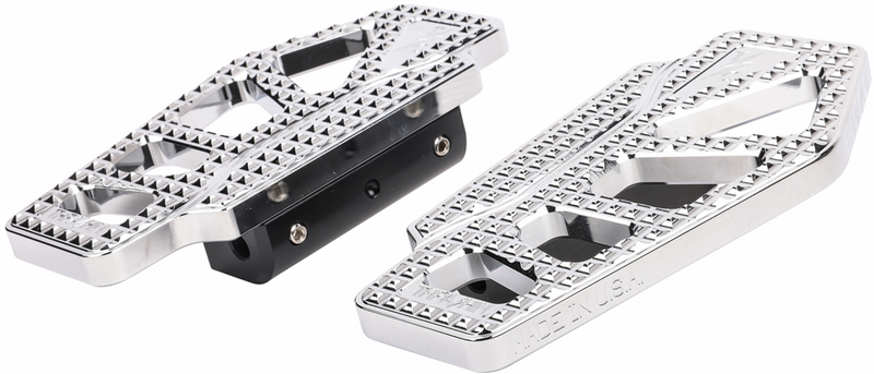 THRASHIN SUPPLY CO. Apex Floorboards - Passenger - Chrome - Harley-Davidson 1986-2022 - TSC-2217-3-BR - PartsOutlet.com.au