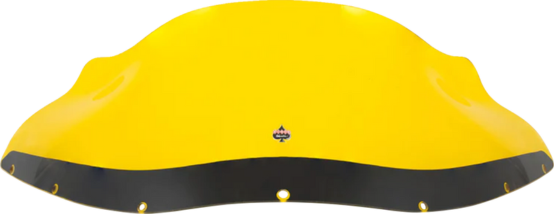 KLOCK WERKS Kolor Flare Windshield - 9" - Yellow - FXRP - KWW-02-0616
