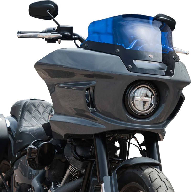 KLOCK WERKS Kolor Flare Sport Windshield - 6" - Blue - FXLRST '22-'25 - KWW-02-0626