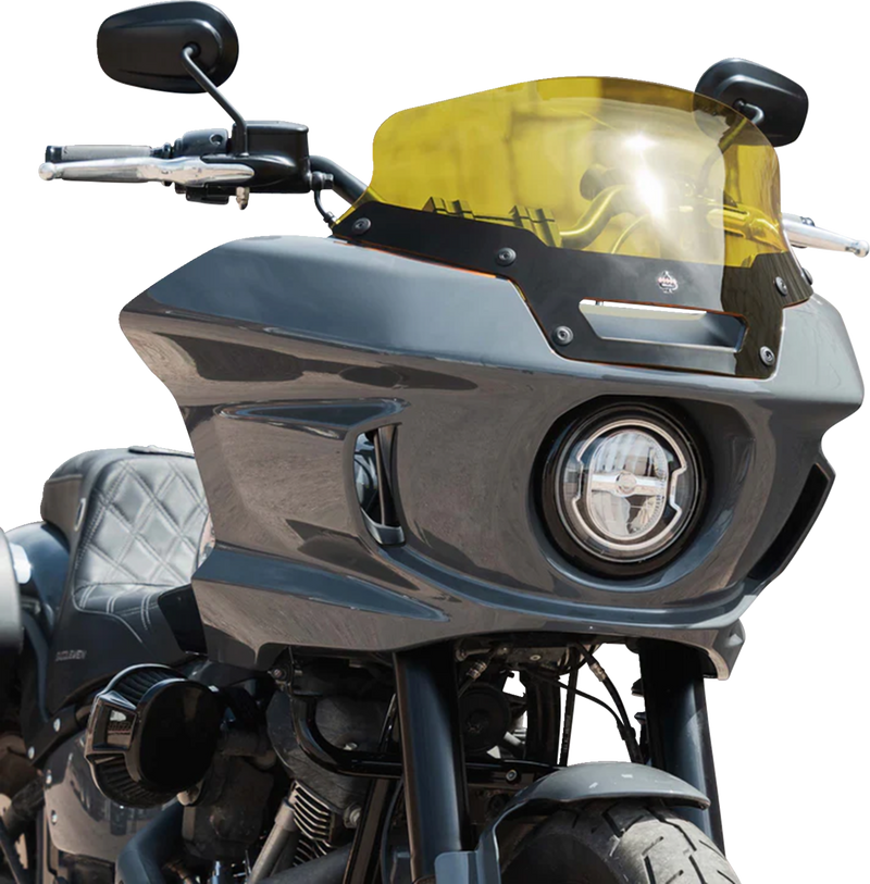 KLOCK WERKS Kolor Flare Sport Windshield - 6" - Yellow - FXLRST '22-'25 - KWW-02-0624