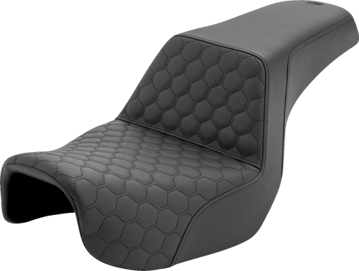 SADDLEMEN Step-Up Seat - Honeycomb - Dyna '06-'17 806-04-177 - PartsOutlet.com.au