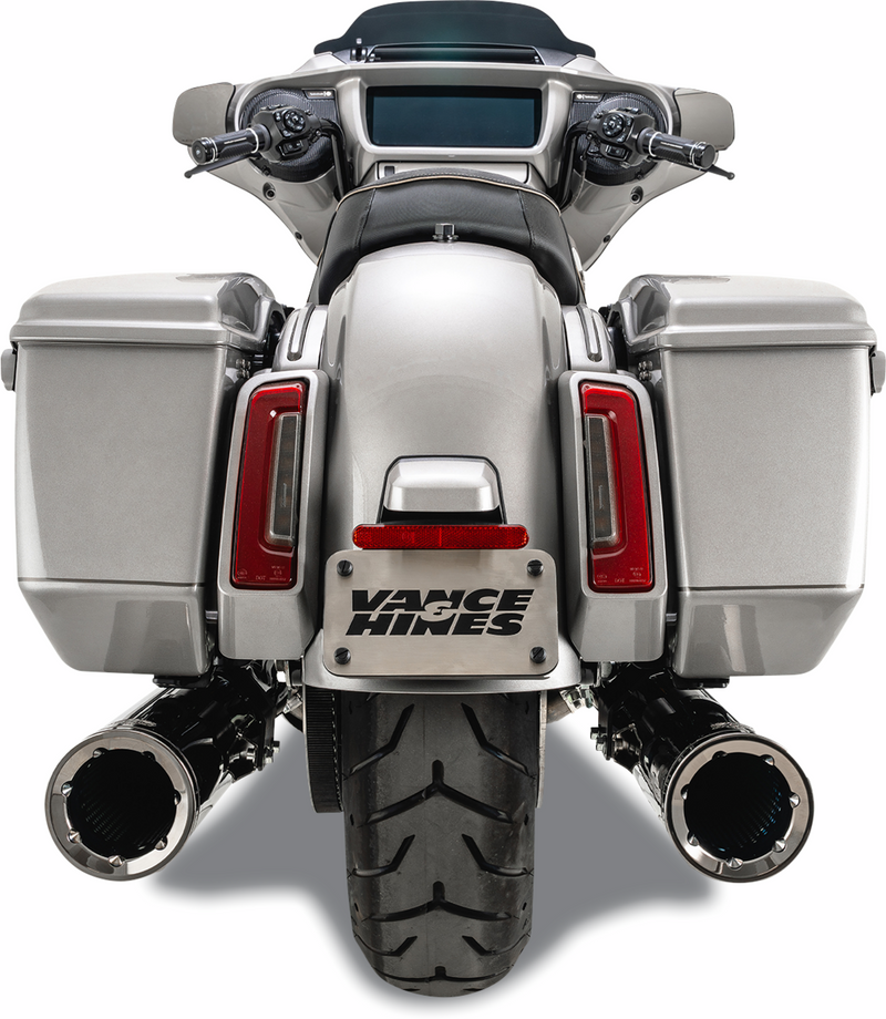 VANCE & HINES Hi-Output Slip-On Mufflers - Dark Chrome - 4-1/2" - FL '17-'25 - 16468