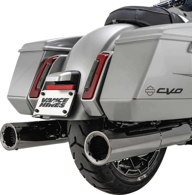 VANCE & HINES Hi-Output Slip-On Mufflers - Dark Chrome - 4-1/2" - FL '17-'25 - 16468