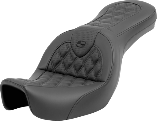 SADDLEMEN Roadsofa Seat - Lattice Stitch - without Backrest - FXD '06-'17 - 806-04-182 - PartsOutlet.com.au