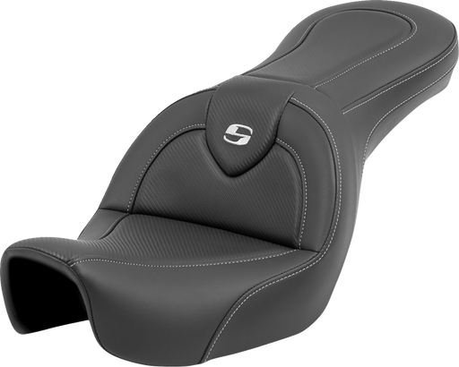 SADDLEMEN Roadsofa Carbon Fiber Seat - Carbon Fiber - without Backrest - FXD '06-'17 - 806-04-185 - PartsOutlet.com.au