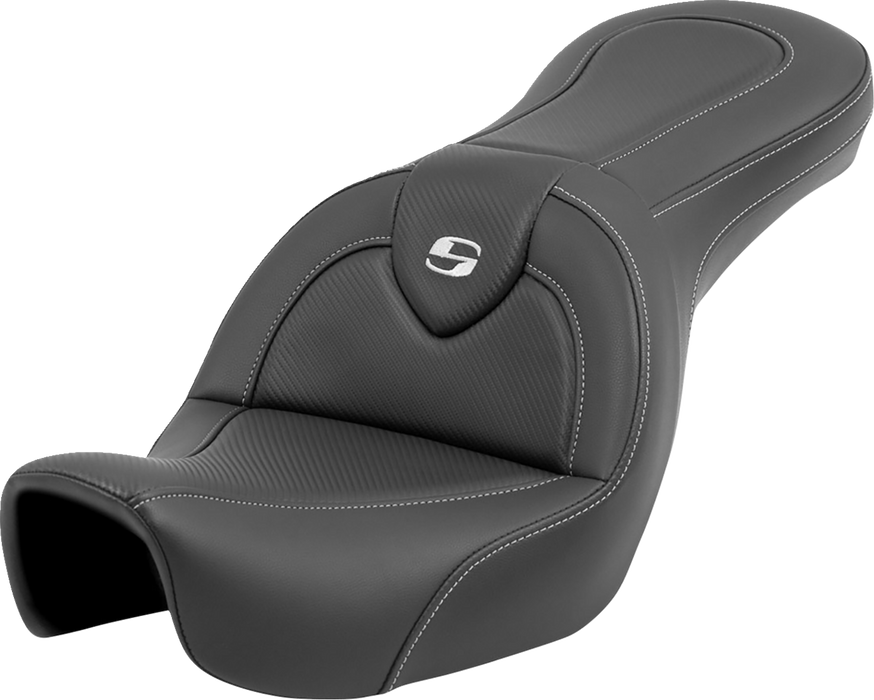 SADDLEMEN Roadsofa Carbon Fiber Seat - Carbon Fiber - without Backrest - FXD '06-'17 - 806-04-185 - PartsOutlet.com.au