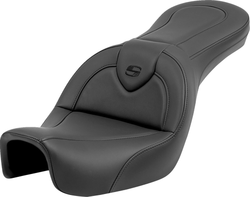 SADDLEMEN Roadsofa* Seat - without Backrest - Black/Black Stitching - FXD '06-'17 - 806-04-187 - PartsOutlet.com.au