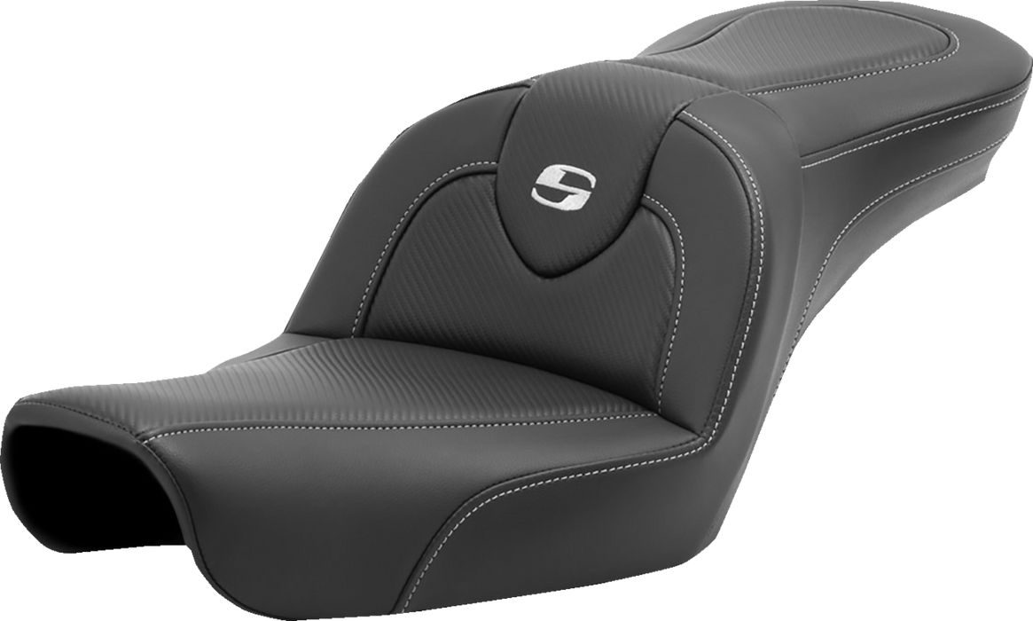 SADDLEMEN Roadsofa Carbon Fiber Seat - Carbon Fiber - without Backrest - FXD '96-'03 - 896-04-185 - PartsOutlet.com.au