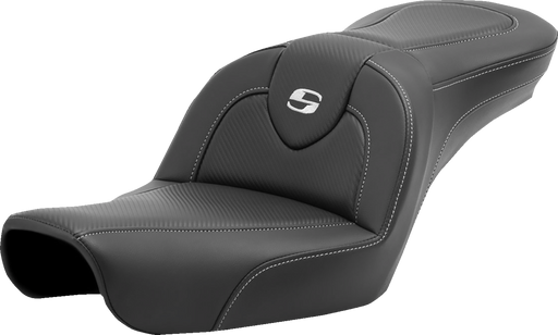 SADDLEMEN Roadsofa Carbon Fiber Seat - Carbon Fiber - without Backrest - FXD '96-'03 - 896-04-185 - PartsOutlet.com.au