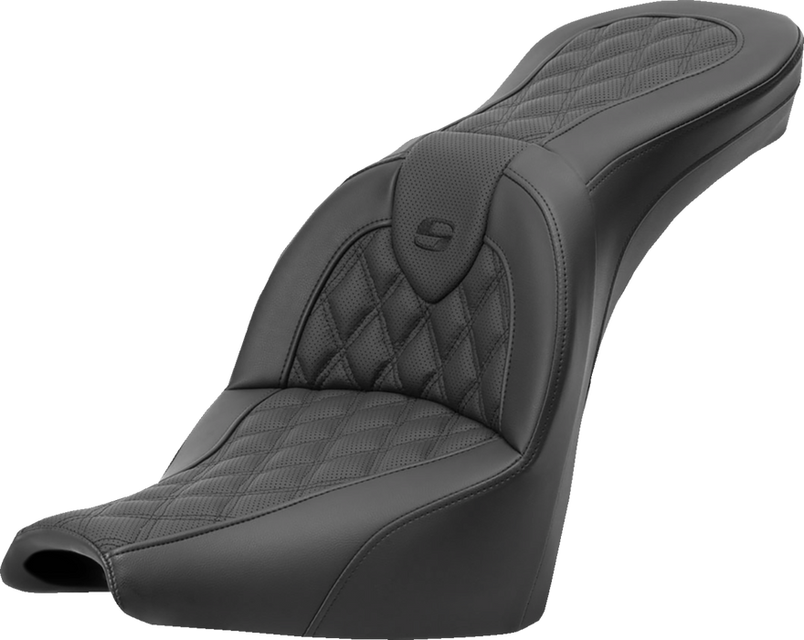 SADDLEMEN Roadsofa Seat - Lattice Stitch - without Backrest - FXBB/FXST '18-'24 - 818-30-182 - PartsOutlet.com.au