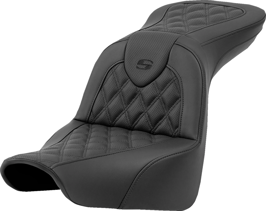 SADDLEMEN Roadsofa* Seat - Lattice Stitch - without Backrest - FXLR/FLSB '18-'23 - 818-29-182