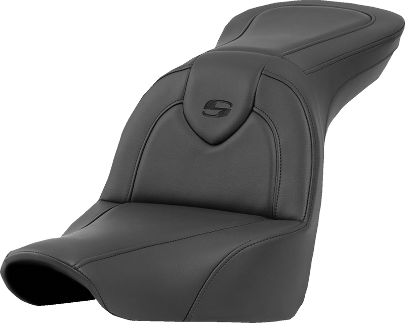 SADDLEMEN Roadsofa Seat - without Backrest - Black/Black Stitching - FXLR/FLSB '18-'24 - 818-29-187 - PartsOutlet.com.au