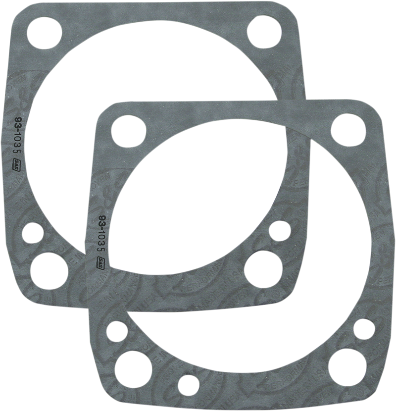 S&S CYCLE Base Gasket, 3-1/2", Harley-Davidson '84-'99, .018", 2 pack - 930-0092