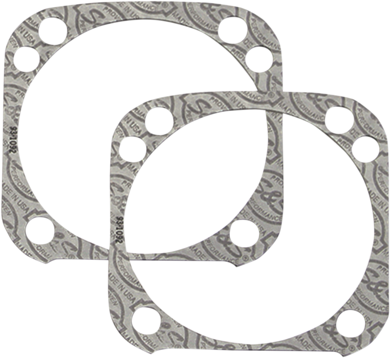 S&S CYCLE Base Gasket, 4-1/8", Harley-Davidson '99-'17, .018", 2 pack - 930-0101