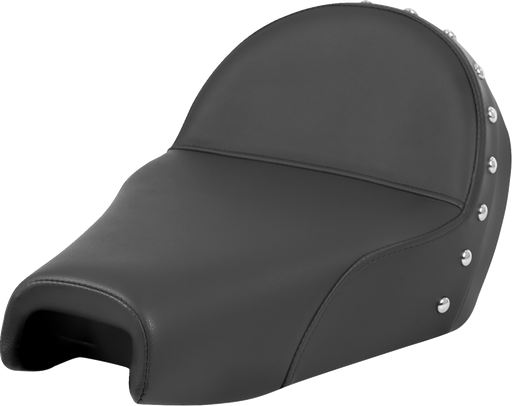 SADDLEMEN Solo Seat - Studded w/ Backrest - XL '04-'22 - 807-03B-0039 - PartsOutlet.com.au