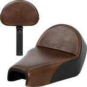 SADDLEMEN Lariat Solo Seat - Distressed Leather - 4.5 Gal Tank - XL '04-'22 - 807-03B-0041 - PartsOutlet.com.au