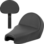 SADDLEMEN Solo Seat - Plain w/ Backrest - XL '04-'22 - 807-03B-0040 - PartsOutlet.com.au