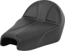 SADDLEMEN Dominator Seat - w/ Backrest - Black w/ Silver Stitching - XL '04-'22 - 807-03B-0042 - PartsOutlet.com.au