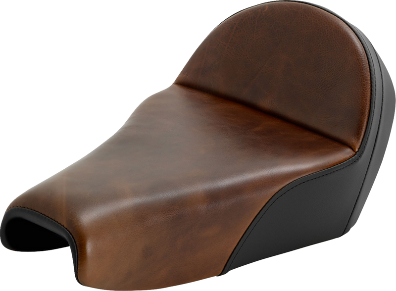 SADDLEMEN Lariat Solo Seat - Distressed Leather - 3.3 Gal Tank - XL '04-'22 - 807-11B-0041 - PartsOutlet.com.au