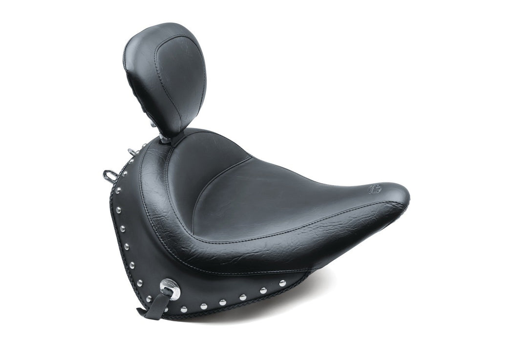 MUSTANG Wide Studded Solo Seat - Driver's Backrest - Harley-Davidson Heritage Classic 2016-2017 - 79915 - PartsOutlet.com.au