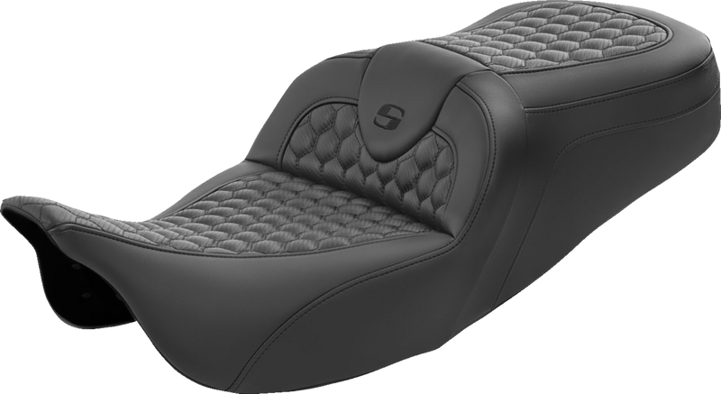 SADDLEMEN RoadSofa Seat - Honeycomb - without Backrest - FL '08-'23 - 808-07B-189 - PartsOutlet.com.au