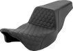 SADDLEMEN Step-Up Seat - Honeycomb - Black Stitching - FL '08-'23 - 808-07B-177 - PartsOutlet.com.au