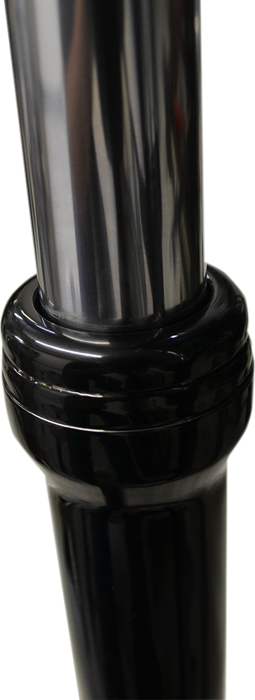 LA CHOPPERS Fork Dust Covers - 39 mm - Gloss Black Powder Coat LA-7503-39B - PartsOutlet.com.au