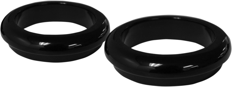 LA CHOPPERS Fork Dust Covers - 49 mm - Gloss Black Powder Coat LA-7503-49B - PartsOutlet.com.au