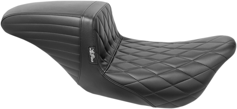LE PERA Kickflip Daddy Long Legs Dual Seat With Black Double Diamond Stitch. Fits Touring 2008up - LK-597DLDM - PartsOutlet.com.au