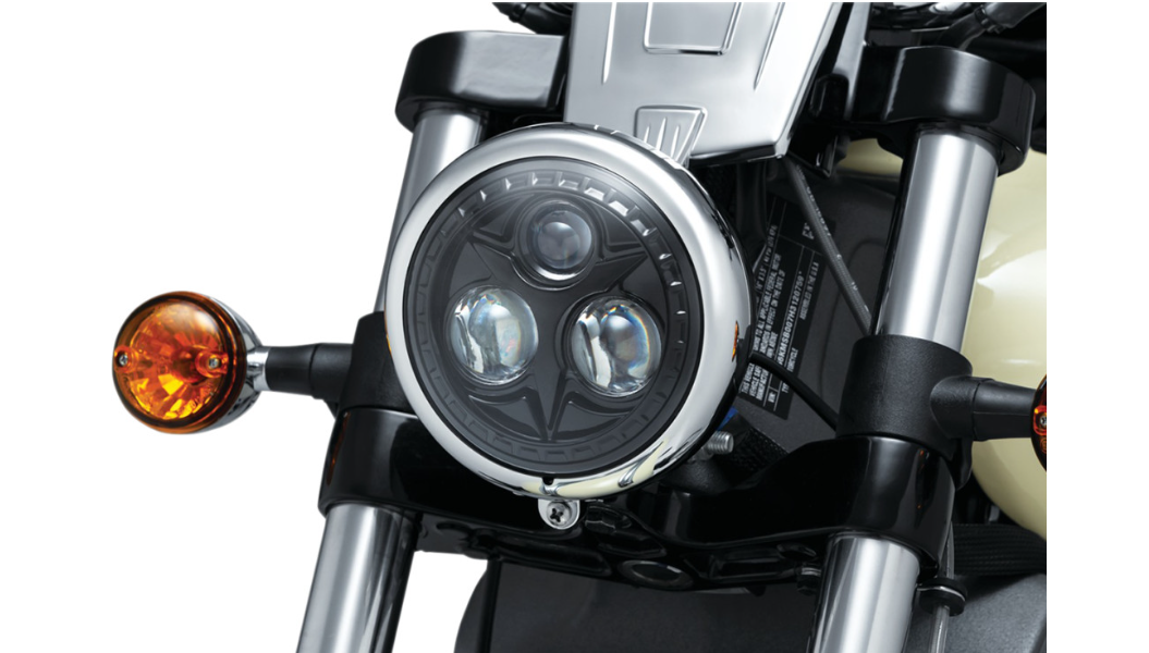 KURYAKYN 5.75" Orbit Headlight - Harley-Davidson 1984-2021 - Black 2475