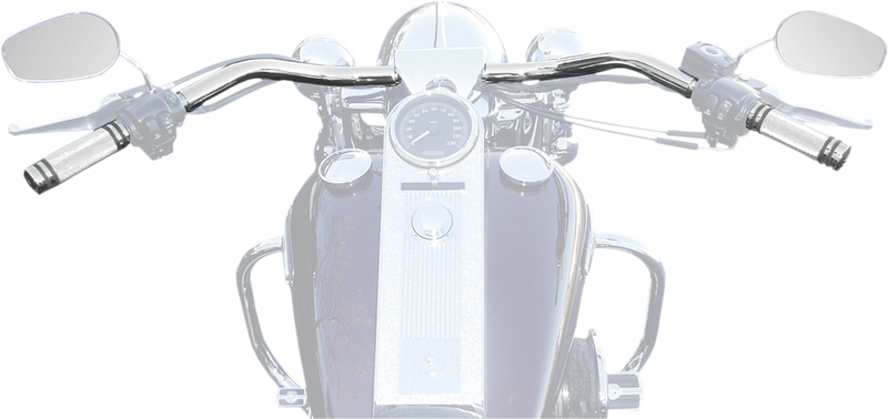 LA CHOPPERS Handlebar - Big Johnson - Dimpled - Chrome LA-7303-01 - PartsOutlet.com.au