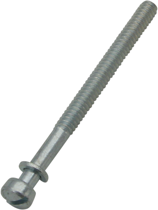 S&S CYCLE 10-24 X 2 3/8" Zinc-Plated Steel Slotted Flat Head Screw with Lock Washer - 50-0040