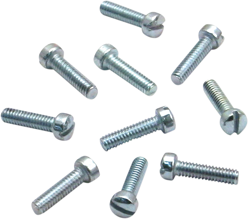 S&S CYCLE 8-32 X 5/8" Zinc-Plated Steel Slotted Flathead Screw (10-pack) - 50-0146