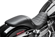LE PERA Daytona Sport Dual Seat With Basket Weave & Flat Track Pleats. Fits Dyna 2006-2017 - LK-512TRKPT - PartsOutlet.com.au