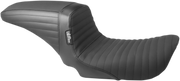 LE PERA Kickflip Dual Seat With Pleated Gripper Tape. Fits Dyna 2006-2017 - LK-591PTGP - PartsOutlet.com.au