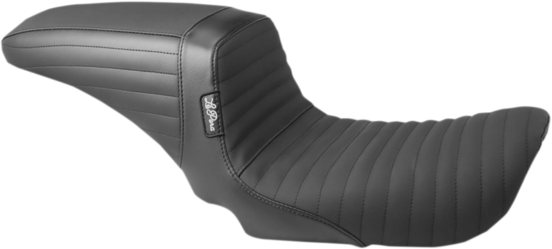 LE PERA Kickflip Dual Seat With Pleated Gripper Tape. Fits Dyna 2006-2017 - LK-591PTGP - PartsOutlet.com.au