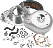 S&S CYCLE S&S® Teardrop Air Cleaner Kit For 1993-'06 HD® Big Twins with Stock CV carburetors - Chrome - 17-0450 - PartsOutlet.com.au